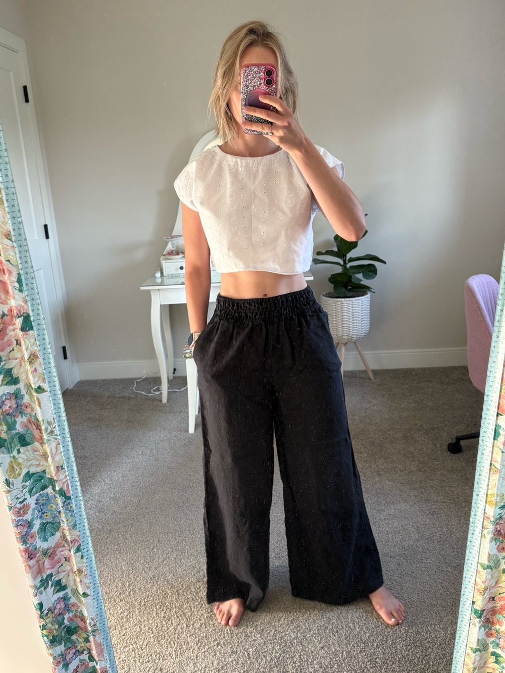 Anthropologie Somerset 100% Linen Pull-On Pants